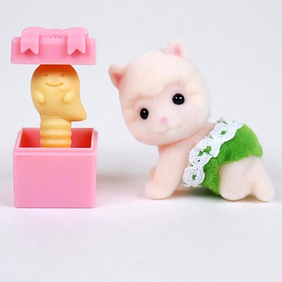 2 for $25 - Calico Critters Sylvanian Families Alpaca Baby w/ Ghost - Picture 1 of 8
